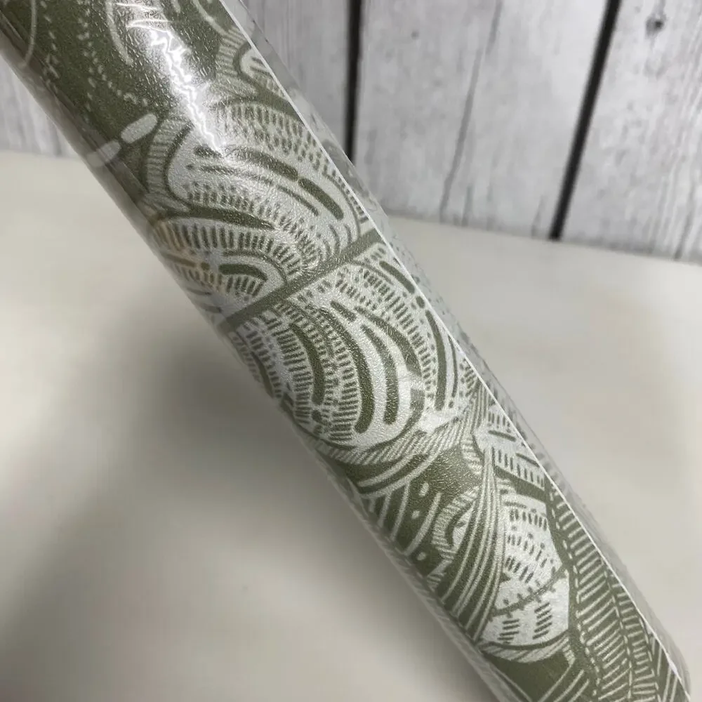 Green Floral Leaf Wallpaper Peel & Stick Wallpaper Removable Contact Paper